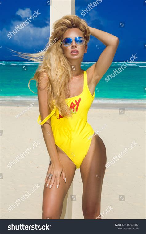 Beautiful Sexy Blonde Model Girl Bikini Stock Photo 1447993442 Shutterstock