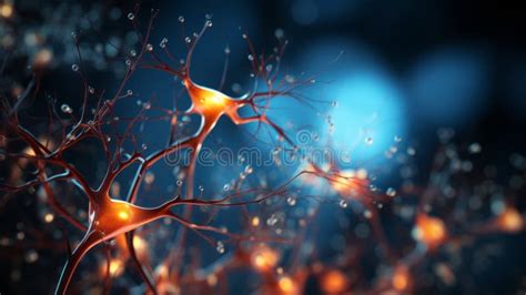 Neural Networks Of The Human Brain 3d Illustration Of Abstract Nerve