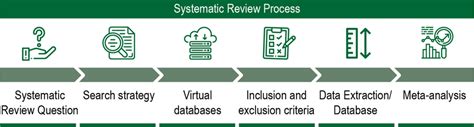 Timeline Of A Systematic Review And Meta Analysis Icons In The