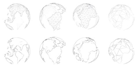 Premium Vector | Set of vector planets earth isolated on white background