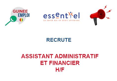 Essentiel Recrute Assistant Administratif Et Financier H F Y A Bara