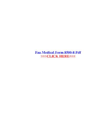 Fillable Online Faa Medical Form 8500 8 Pdf Fax Email Print PdfFiller