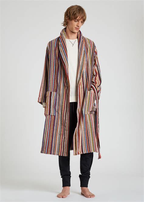 Men S Signature Stripe Cotton Dressing Gown Paul Smith