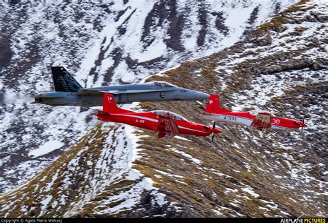 A Switzerland Air Force Pc Team Pilatus Pc I Ii At Axalp