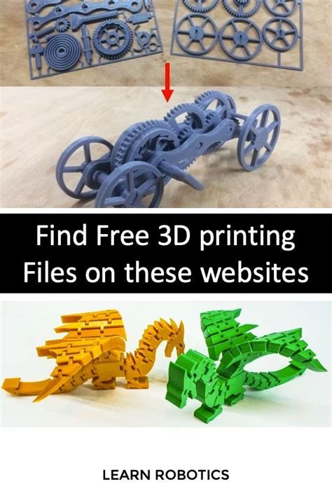 Top 10 Thingiverse Alternatives for 3D Printing - Learn Robotics | 3d printing, 3d printing toys ...