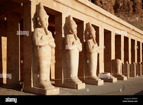 Osiris Statues At Mortuary Temple Of Hatshepsut Deir El Bahari Luxor