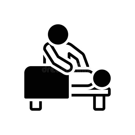 Black Solid Icon For Massage Therapy And Relaxation Stock Vector Illustration Of Massage