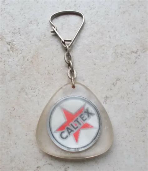 Ancien Porte Clefs Cl S Vintage Huile Caltex France Garage Petroliana