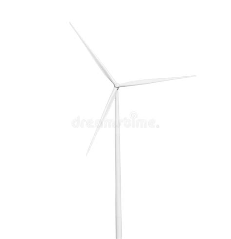 Wind Turbine Isolated On White Background Stock Photo Image Of