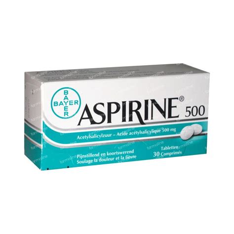 Aspirine 500mg 30 comprimés commander ici en ligne FARMALINE be