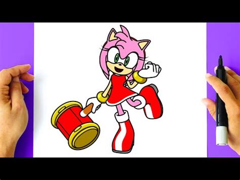 Como Desenhar A Amy Rose Do Sonic Passo A Passo Como Dibujar A Amy