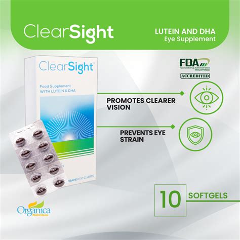 Clearsight Eye Supplement 10 Softgels Shopee Philippines