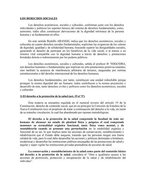 Situaciones De Derechos Sociales Los Derechos Sociales Los Derechos