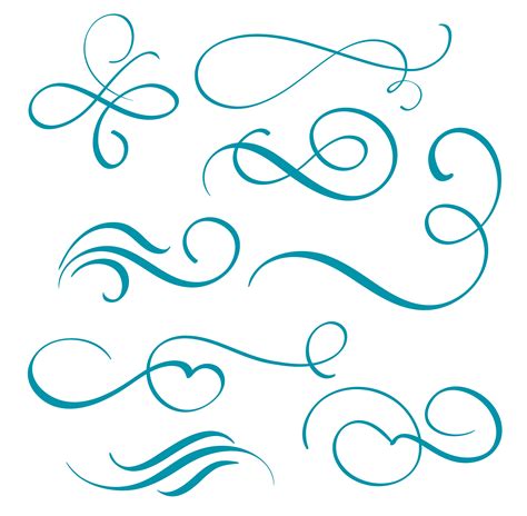 art calligraphy flourish of vintage decorative whorls for design ...