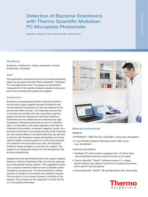 PDF Detection Of Bacterial Endotoxins With Thermo Detection Of