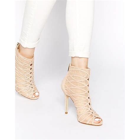 Karen Millen Nude Suede Lace Shoe Boots Shoe Boots Fashion Heels
