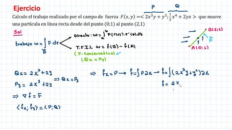 Integral De Un Campo Vectorial Usando El Teorema Fundamental De La