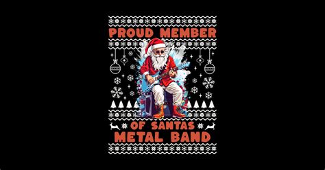 Santas Heavy Metal Band Christmas Rock Music Christmas Ugly Sweater