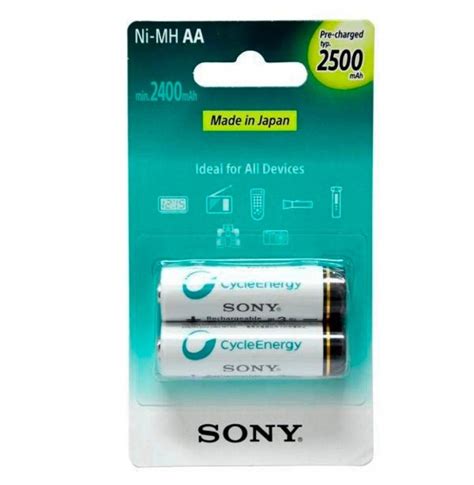 Pilha Recarregável Sony NH AA B2GN 2500MAH 2 AA Sony