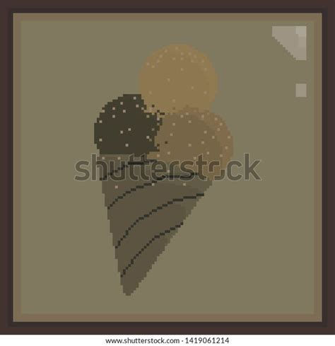 Pixel Art Icon Ice Cream Illustrazione Stock Shutterstock