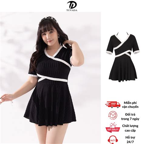 Bikini 1 mảnh bigsize Tuvada đi biển đồ bơi nữ size lớn áo tắm biển liền thân cao cấp BDC27