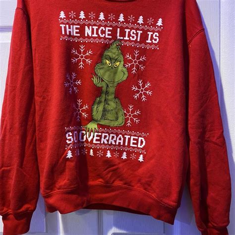 Grinch Christmas Sweater Fits a little small Brand... - Depop