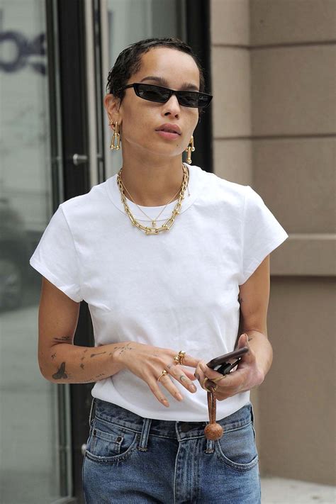 20 Of Zoë Kravitzs Best Outfits Zoe Kravitz Style White Tshirt And