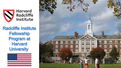 Radcliffe Institute Fellowship Program At Harvard University In The Us