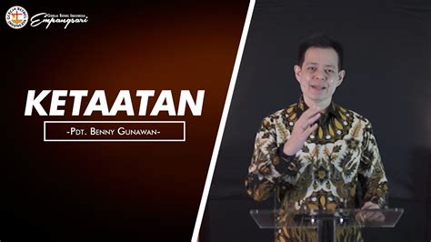 KETAATAN PDT BENNY GUNAWAN SUNDAY SERVICE 2 AGUST 2020 YouTube