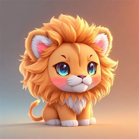 Chibi Lion Cute Animal Clipart Baby Animal Drawings Cute Animals