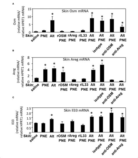 Skin Il33 Osm And Areg Gene Expression In Skin Sensitized FT