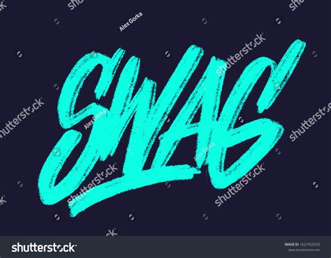 Swag Vector Hand Lettering Sticker Royalty Free Stock Vector