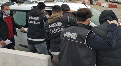 Samsunda uyuşturucu ticaretinden 2 kişi tutuklandı 3 kişi serbest