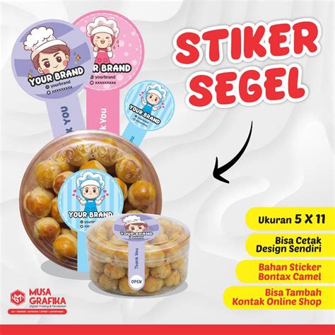 Jual Cetak Stiker Toples Stiker Botol Custom Sticker Segel Toples