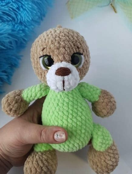 Crochet Plush Teddy Bear In Pajamas Pattern Amiguroom Toys