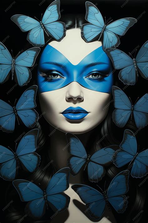 Premium AI Image | Dark butterfly art print