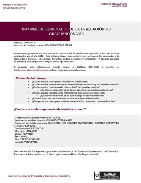 Pdf Informe De Resultados De La Evaluaci N De Filedirecci N General