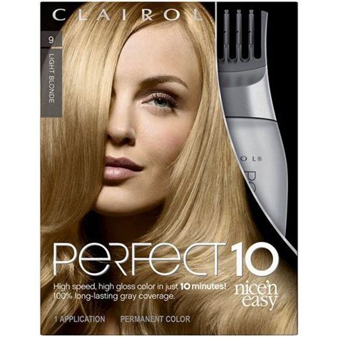 Clairol Perfect 10 9 Light Blonde Light Blonde Blonde Dye Clairol Perfect 10