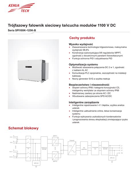 Inwerter Sieciowy Kehua Spi K B Kw F