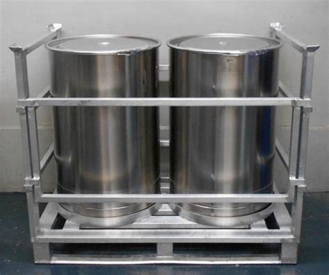 Used X 14166 D Stainless Steel Drums MÜLLER FD 200 with Lid 200