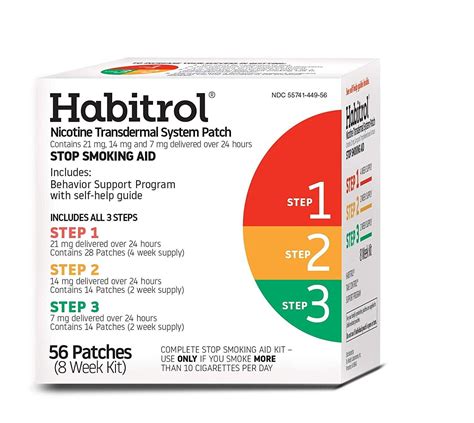 Habitrol Nicotine Transdermal System Patch Stop Smoking Aid Step 56 Ct