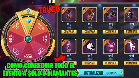 COMO SACAR DESCUENTO DE 9 DIAMANTES EN LA RULETA DE LA SUERTE FREE FIRE