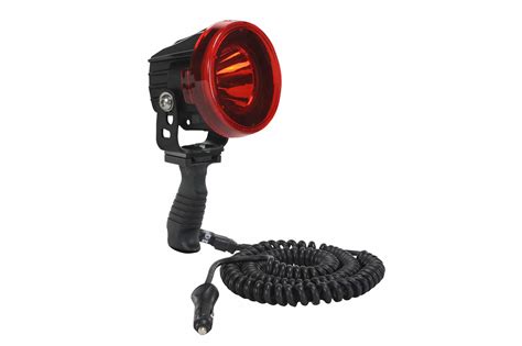 Larson Electronics 10 Watt Led Handheld Spotlight 16 Coil Cord W Cigarette Plug Red