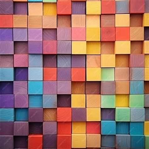 Premium Photo | Multi color bricks