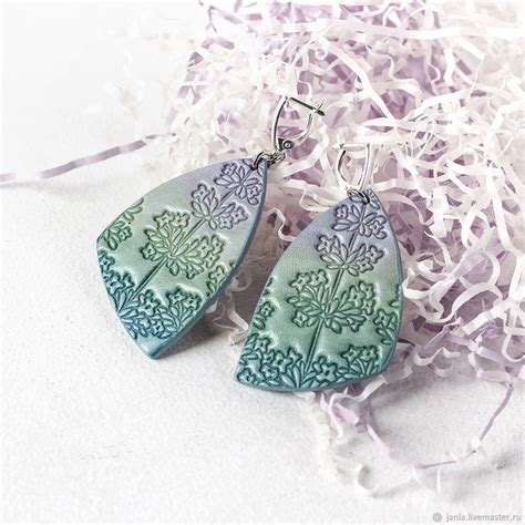 Серьги из кожи, коллекция Светлое Разнотравье на заказ в интернет ...