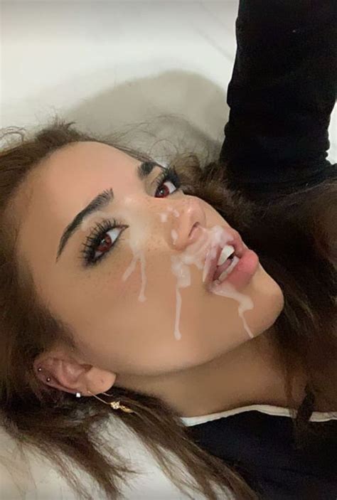 Stunning Brunette Looks Great Cum Faked Cum Face Generatorcum Face