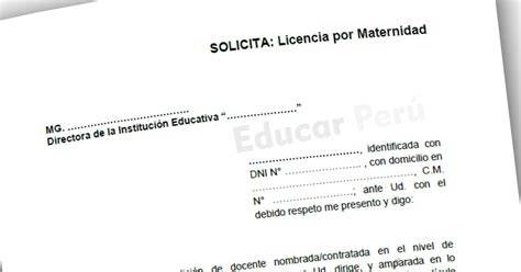 Descubrir 39 Imagen Modelo De Solicitud De Licencia Por Maternidad