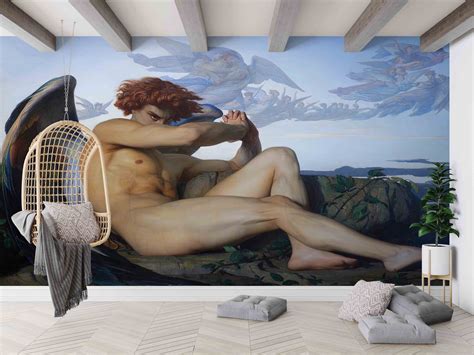 Paper Wall Art Alexandre Cabanel Wall Decor 3d Wallpaper Modern Wallpaper Naked Man Wall