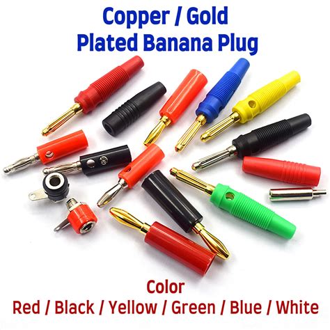 4mm Coppergold Plated Banana Plug Malefemale Connector Audio Speaker