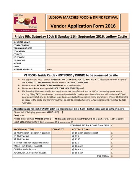 FREE 9 Sample Vendor Application Forms In MS Word PDF Excel